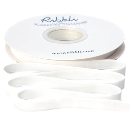 Polyester Cream White Velvet Ribbon