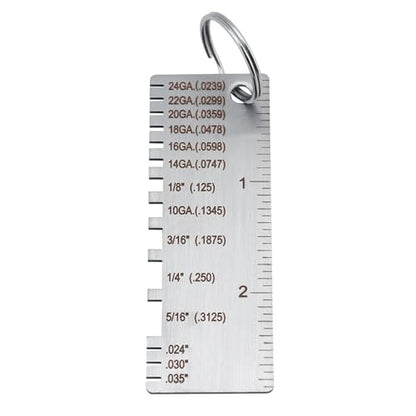 Wire Metal Sheet Thickness Gauge Stainless Steel Welding Gage Plated Size Inspection Tool Wire Metal Sizes Thickness Gauge