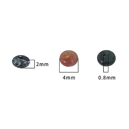 Natural Indian Agate Disk Stone Beads 4x2mm 160pcs Rondelle Loose Semi Gemstone Beads for Jewelry Making Design (160 Count)