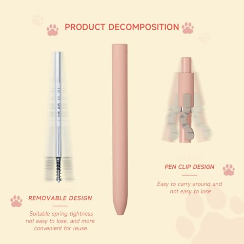 Cat Pens 4 Pcs 0.5mm Cute Kawaii Black Ink Pens Fine Point Smooth Writing Pen (4 Count)