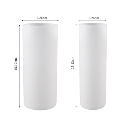 2 Pack 6 Inch Cylinder Candle Mold Pillar Candle Molds Taper