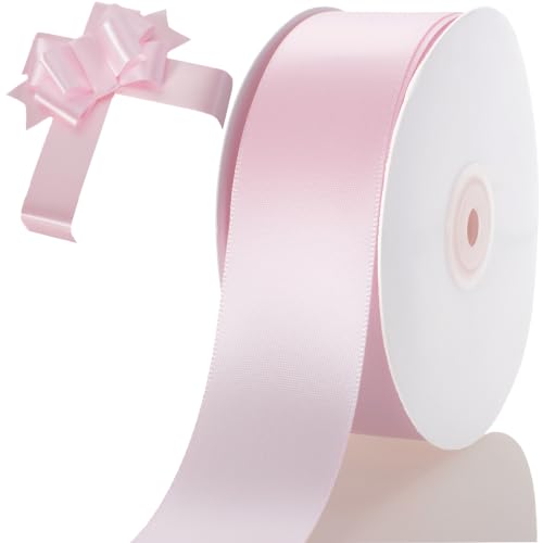 1-1/2 Inch Light Pink Ribbon 50Yards – Perfect for Gift Wrapping