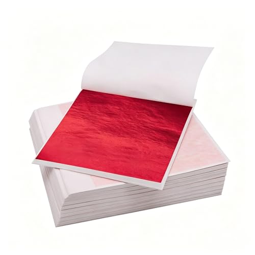 Gold Leaf Sheets for Art Red Foil 300Pcs