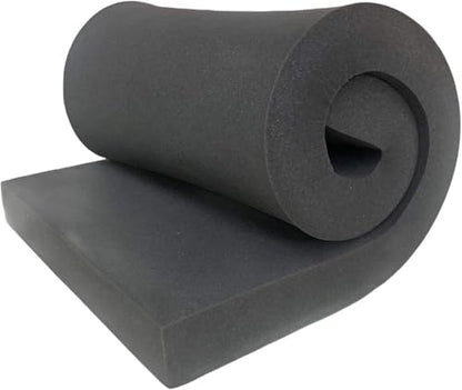 1" x 24" x 96" Black Upholstery Foam Sheet (16.5 Sq Ft)
