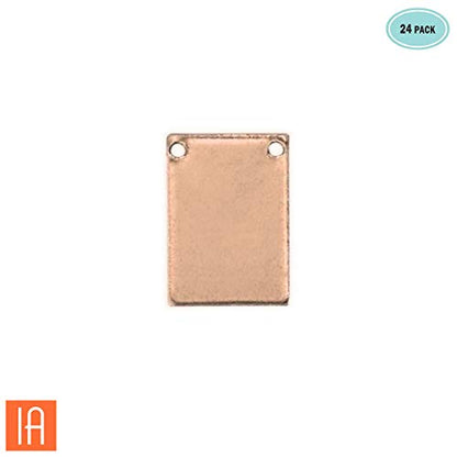 Premium Metal Stamping Rectangle Blanks for Metal Stamping and Jewelry Making (24 Count)