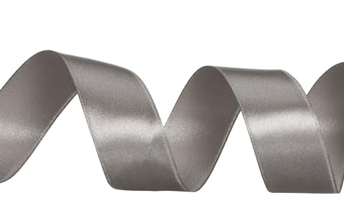 1 Inch Steel Gray Solid Satin Ribbon for Gift Wrapping