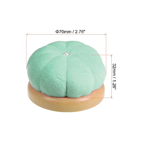 Wooden Base Needle Pincushions Pin Cushions Light Green
