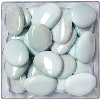 Mosaic Tiles Stained Glass, Textured Glass Mosaic Making with Handmade for DIY Art Crafts，Home Decorations - Flat Glass Beads Shape About 10Pcs 190G(0.42LB)