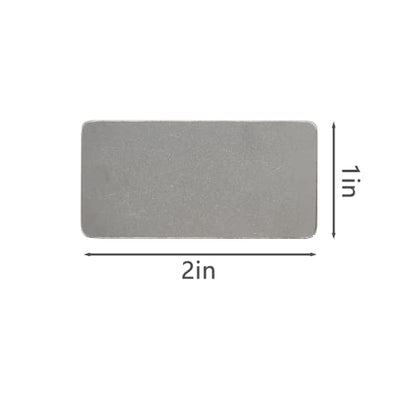 Stainless Steel Engraving Blank Tags Rectangle Stamping Blanks Blank Metal Plate 25 Pack 1x2Inch