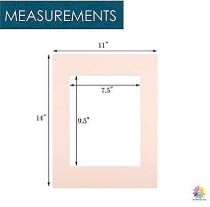 Mat Board Center 10 Pack 11x14 Photo Mats for 8x10 Picture (10 Count)