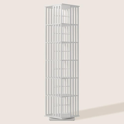 Bamboo 360 Rotating Bookshelf Tower