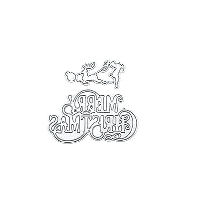 Metal Cutting Dies DIY Merry Christams Embossing Stencil Template Scrapbooking Card Making Mold Photo Album Arts Crafts Tools