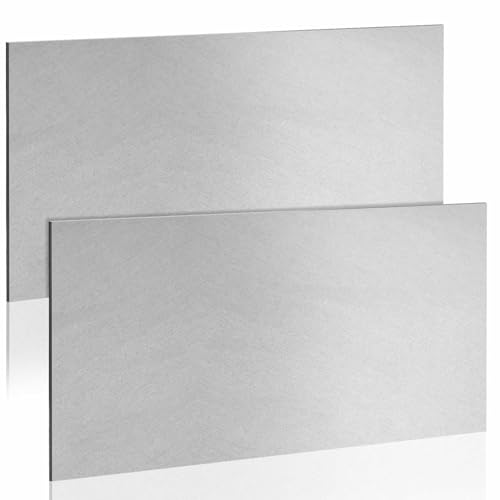 2 Pcs 20 Gauge Sheet Metal Steel 12" x 6" x 0.032" Weldable Cold Roll Craft Metal Sheets Steel Plate for DIY Projects Home Auto (2 Count)