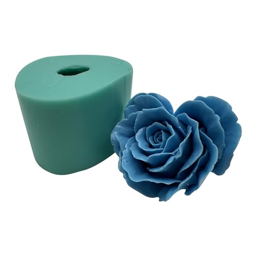 Heart Shape Blossoming Flower 3D Mold