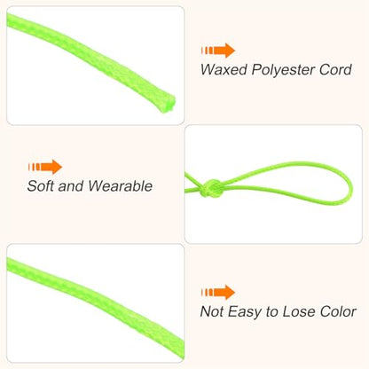 Waxed Cord 1.5mm Waxed Polyester Cord 175 Yard Wax String for Bracelet Making