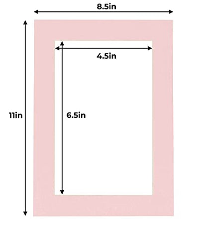 5x7 Mat for 8.5x11 Frame (10 Count)