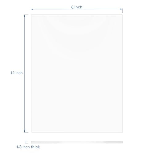 Clear Cast Acrylic Sheet 8" x 12" x 1