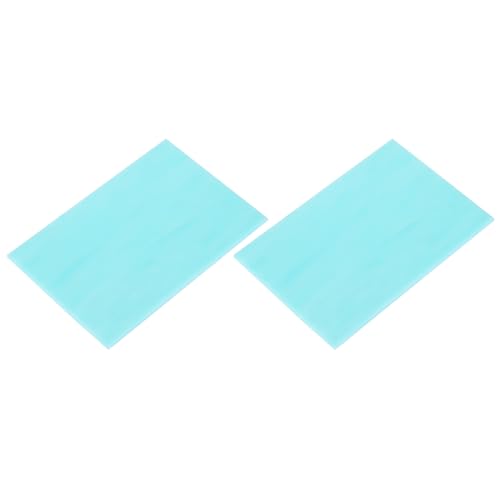 2 Pcs Stained Glass Sheet Mosaic Tile 7.9 Inch x 5.9 Inch Sky Blue Stained Glass Sheets for Crafts DIY Art Project