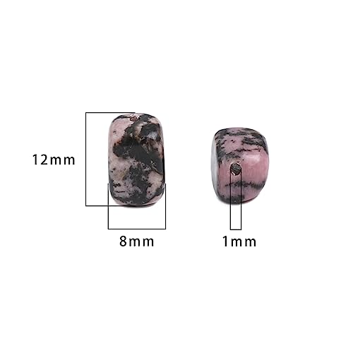 Natural Rhodochrosite Cuboid Stone Loose Semi Gemstone Beads for Jewelry Making 8mmx12mm 38cm (33 Count)