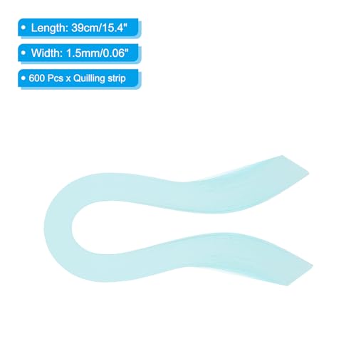 Quilling Strips Paper 600pcs 1.5mm 39cm Origami Paper Quilling Kits for Art DIY Hand Craft Christmas