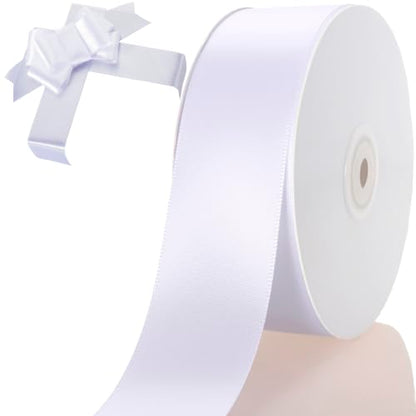 1-1/2 Inch White Ribbon 50Yards – Perfect for Gift Wrapping