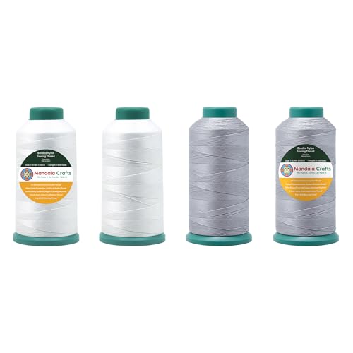 Size 69 210D T70 White Gray Bonded Nylon Thread (18000 Foot)