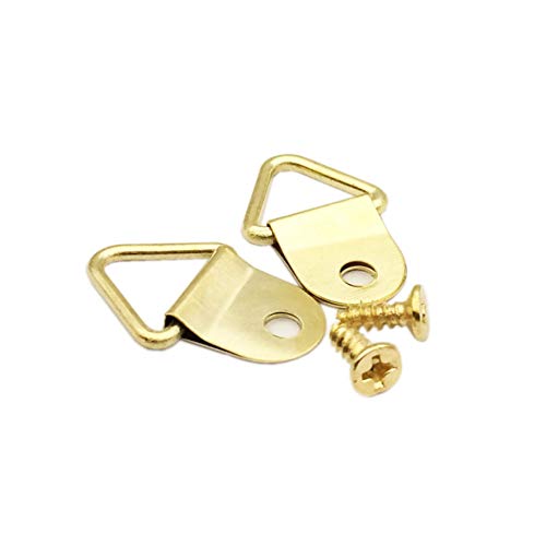 100 Pack Small Metal Triangle Ring Picture Hangers (100 Count)