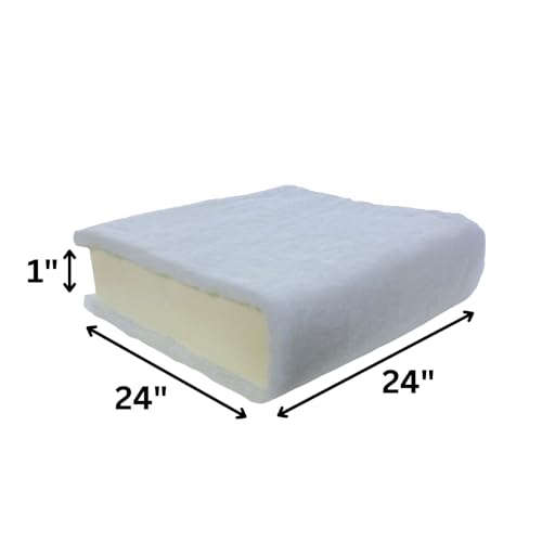 1" x 24" x 24" Seat Cushion Foam with Batting