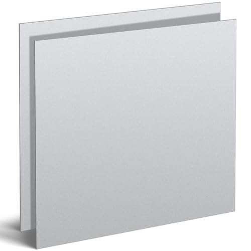 2 Pcs Mild Steel Sheet Cold Rolled 18 Gauge Metal Plate Weldable Metal Sheets for Professional Industrial DIY Use (2 Count)