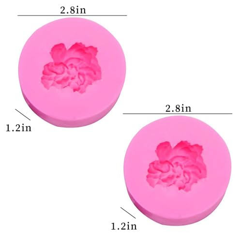2PCS Carnation Flower Candle Molds (2 Count)