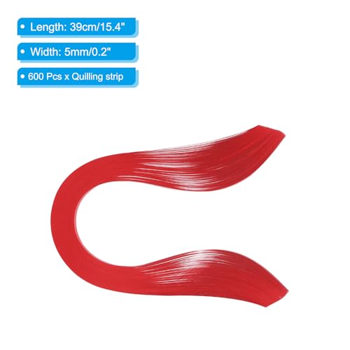 Quilling Strips Paper 600pcs 5mm 39cm Origami Paper Quilling Kits for Art DIY Craft Christmas