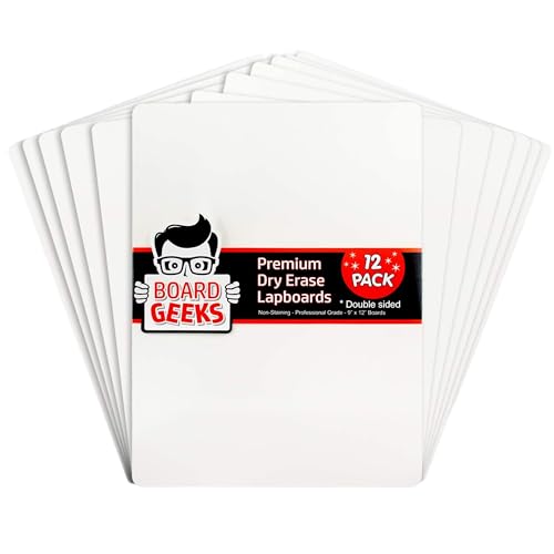 Bigtime 12 Pack 9x12 Classroom Whiteboards for Kids (12 Count)