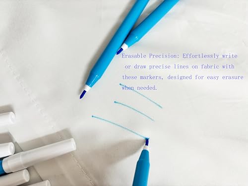 10 PCS Blue Washable Fabric Markers for Sewing (10 Count)