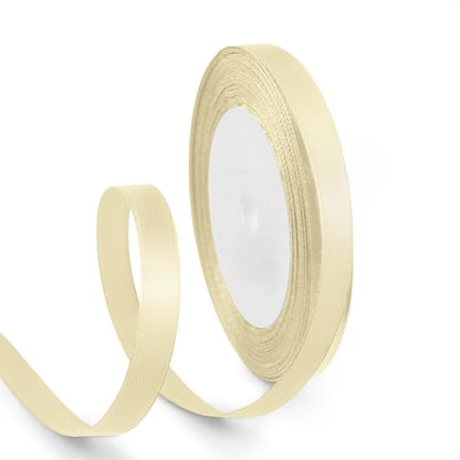 3 8 Inch 25 Yards Satin Ribbon Ivory