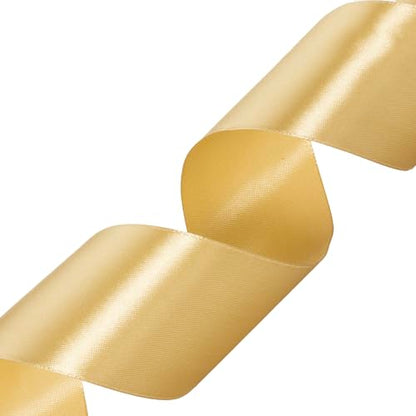 2 Inch Champaign Gold Solid Satin Ribbon for Gift Wrapping