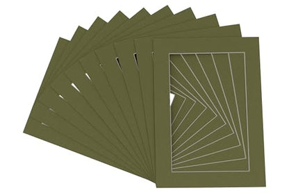 Pack of 25 Acid Free 8x10 Mats Bevel Cut for 5.5x8.5 Photos (25 Count)