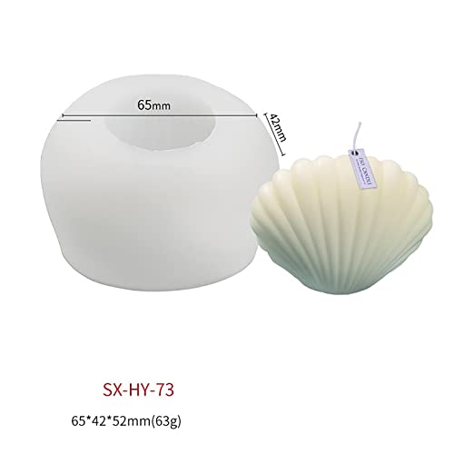 4 Pack Silicone Conch Resin Sea Shell Mold for Candles and Soap