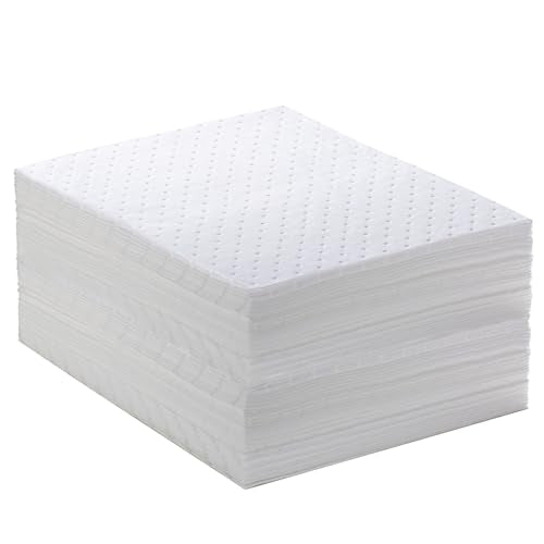 Spill Absorbent Pads 15" x 20" Heavyweight Oil Absorbing Mats