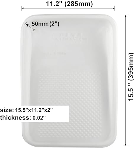 11 Pack 9 inch Disposable Plastic Paint Roller Tray