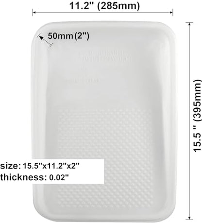 11 Pack 9 inch Disposable Plastic Paint Roller Tray