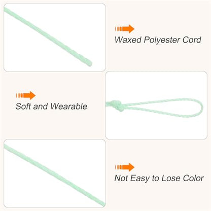 Waxed Cord 0.45mm Waxed Thread 87 Yard Wax String Leather Cord for Bracelet Making