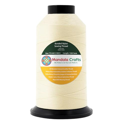 Size 69 210D T70 Ivory Bonded Nylon Thread (4500 Foot)