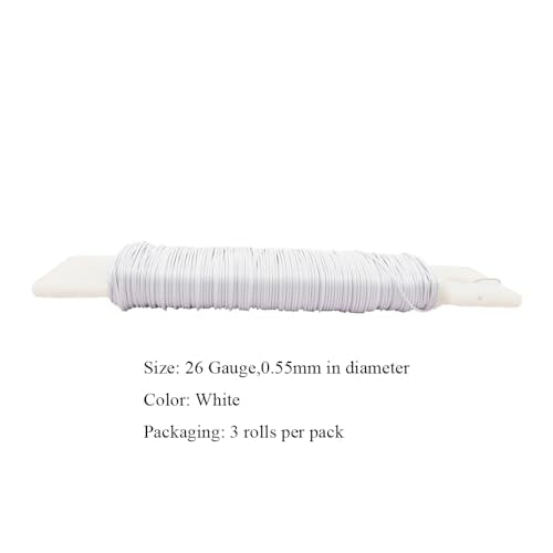 26Gauge White Metal Floral Wire