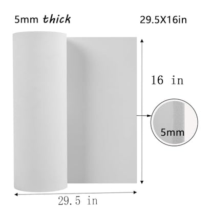 5mm EVA Foam Sheets Roll 16x29.5in White for Cosplay DIY 90kg