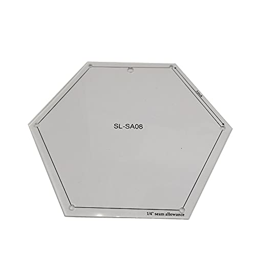 1 4" Seam Allowance Hexagon Template Set for Quilting 8 Size Sewing Rulers