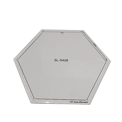 1 4" Seam Allowance Hexagon Template Set for Quilting 8 Size Sewing Rulers