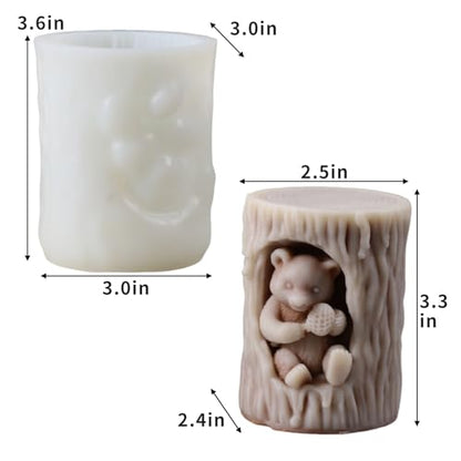 Bear Honey Silicone Molds for Candles Soap Resin Plaster