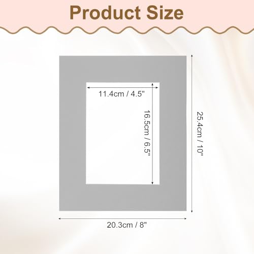 Picture Mats 8 x 10 for 5 x 7 Pictures Acid Free