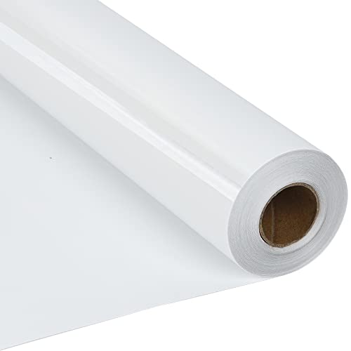 RENLITONG White Iron on Vinyl 12Inch by 20ft Roll Heat Transfer Vinyl for T