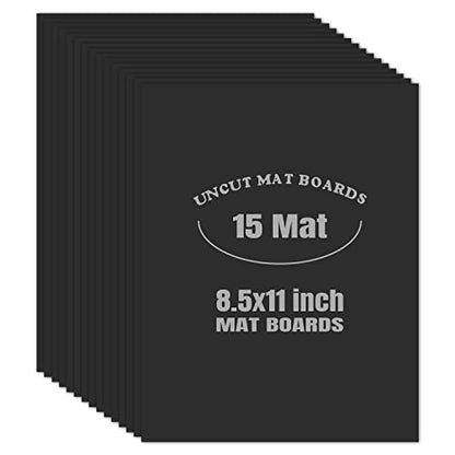 8.5x11 Uncut Picture Mat Boards (15 Count)
